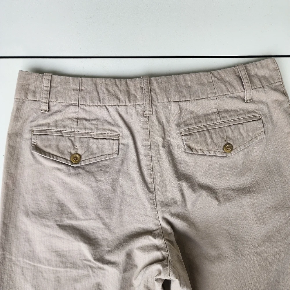 Banana Republic Textured Pant Men's 33 X 32 Relaxed Pocket Flat Front Beige